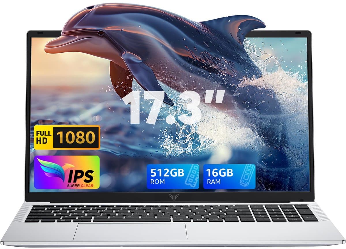 ACEMAGIC AX17Pro 17.3 Zoll FHD Laptop - Ryzen 4300U Processor tot 3.7GHz (Beat N-95) - 16GB DDR4 512GB SSD - WiFi 5 - BT5.0 - Grijs — afbeelding 1