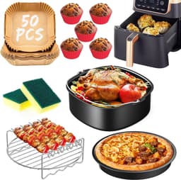 Accessoires voor Airfryer Gescht voor Philips Essential XL 6,2L (HD9270/90), Ninja PRO 4,7L AF140EU, Ninja MAX PRO 6,2L AF180EU, BPA-vrij heteluchtfrituurpan accessoires bakvorm, herbruikbare accessoires — thumbnail 1