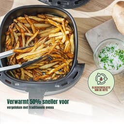 Quvo® Mini Airfryer - Airfryer - Heteluchtfriteuse - Anti-Aanbaklaag - Zwart - 23cm x 29cm x 30cm — thumbnail 7
