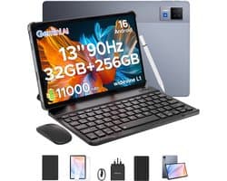 DOOGEE U13 VIP - Android Tablet - gaming tablet - 13 inch - met toetsenbord/gamepad/muis- 32GB RAN + 256GB ROM /2TB - 11000mAh - vier speakers -13MP + 5MP camera - octa core - 2.4G+5G Wifi - Bluetooth 5.0 - Face ID