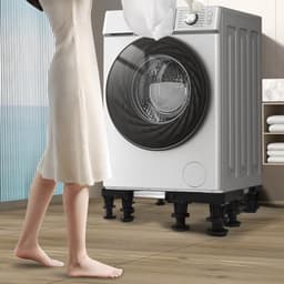 Wasmachine onderstel - 12 robuuste poten, Past perfect bij wasmachines, koelkasten en drogers - Verstelbaar en met hoge antislip en schokdemping — thumbnail 1