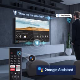 RCA Android Smart TV - QLED 4K Ultra HD - 43 inch/109 cm - Voice Controle & Streaming apps - HDMI x3, USB x2, CI+ - Tripple Tuner DVB-T/T2/S/S2/C - Frameless Design - Geassembleerd in Eindhoven - RAQ43UN1 — thumbnail 9