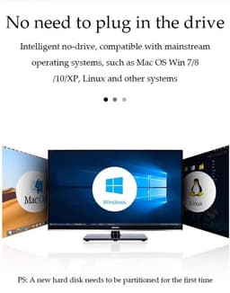 Kraftverdia - Externe Hdd Zaak - Externe harde schijf behuizing – 2.5" en 3.5" USB 3.0 naar SATA – Toolvrije externe behuizing – Compacte en lichte harde schijf adapter - Zwart — thumbnail 6