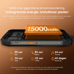 Blackview ROCK 1 Robuuste Smartphone - 24GB RAM - 256GB ROM - Android 16 - 15000mAh - Gemini AI Robuuste Telefoon - 6,56 inch - IP68/IP69K - 4G Dual SIM - NFC - OTG - GPS - Zwart — thumbnail 13