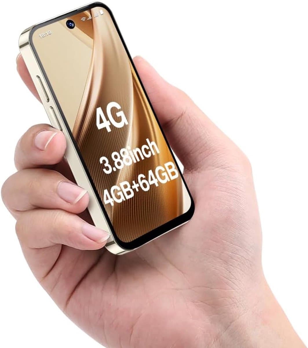 Ontgrendelde 4G Mini Smartphone met HD-Scherm (3,88 inch) en Dual SIM – Back-up Telefoon — afbeelding 1