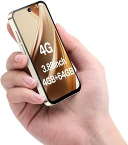 Ontgrendelde 4G Mini Smartphone met HD-Scherm (3,88 inch) en Dual SIM – Back-up Telefoon — thumbnail 1