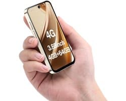 Ontgrendelde 4G Mini Smartphone met HD-Scherm (3,88 inch) en Dual SIM – Back-up Telefoon