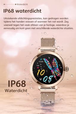 Evy24 Smartwatch Dames 38mm - Horloge Dames - AMOLED - Sporthorloge - Stappenteller - Saturatiemeter - Geschikt voor iPhone & Android - Zilver — thumbnail 5