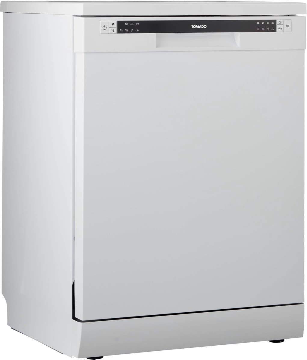 Tomado TDW6001W - Vrijstaande vaatwasser - 12 couverts - Energielabel D - 47 dB - Bestekmandje - Wit — afbeelding 1