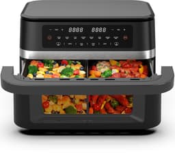Dewelling DUAF-LR-100A - XXL Airfryer Dual Zone 11L - 2950W Heteluchtfriteuse – Zichtvenster & Uitneembare Scheidingswand — thumbnail 1