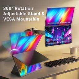 MINIX SF15 FOLD 15.6" Portable Monitor - Touchscreen - IPS Beeldscherm - Laag Blauw Licht - Inclusief Beschermhoes - Full HD - voor Laptops/Studie/Creatieve Projecten/Kantoorsamenwerking - Zwart — thumbnail 3