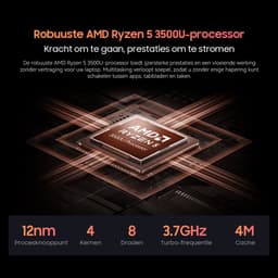 Blackview AceBook 6 Laptop - 15,6 inch Full HD - 16 GB RAM - 512 GB SSD - AMD Ryzen 5 3500U - Windows 11 Notebook - UHD Graphics - Grijs — thumbnail 8