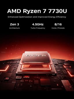 ACEMAGIC LX15 Pro 15.6 Zoll Gaming Laptop - AMD Ryzen 7 7730U(8C/16T,tot 4.5GHz) - 16GB RAM DDR4 512GB SSD - Windows 11 Pro-Type C - WIFI6 Notebook — thumbnail 3
