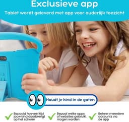 Kinder Tablet vanaf 3 jaar – 7 Inch – Android 8 – 16GB – Camera Voor & Achter – Blauw — thumbnail 5