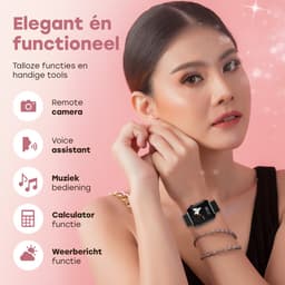 Bizoule Smartwatch Beso - Smartwatch Dames & Heren - 40mm - Horloge met Belfunctie - AMOLED Full HD - Bloeddrukmeter - Stappenteller - Android & iOS - Zwart — thumbnail 10
