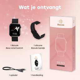 Bizoule Smartwatch Beso - Smartwatch Dames & Heren - 40mm - Horloge met Belfunctie - AMOLED Full HD - Bloeddrukmeter - Stappenteller - Android & iOS - Zwart — thumbnail 6