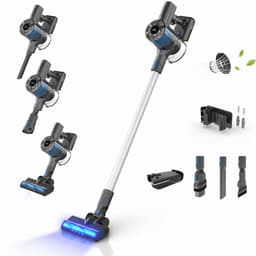 Innova® PowerVac Steelstofzuiger Draadloos - 500 Air Watts - met 4 verschillende opzetstukken - Draadloze Stofzuiger - Zonder zak op accu - Vacuum Cleaner — thumbnail 1