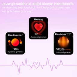 Kiraal Aura AMOLED Smartwatch voor Dames – 4 Bandjes (RVS, Nylon & 2x Siliconen) – Hartslagmeter – Stappenteller – Slaapmonitor – Multisport – Compatibel met Android & iOS – Rosé Goud en Roze — thumbnail 7