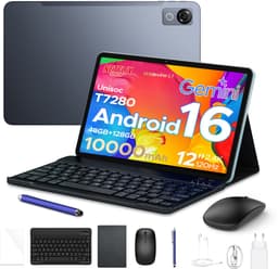 Aorlym P12 - Tablet - 48 GB RAM (8+40 GB) - 128 GB ROM (2TB/TF) - 12 inch 2K 120 Hz IPS - Android 16 - 10000 mAh /18 W - T7280 OctaCore - Dubbele camera - WiFi 5 - Bluetooth - Face ID - Toetsenbord - Stylus meegeleverd - Grijs — thumbnail 1
