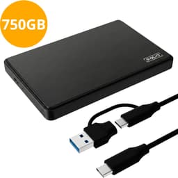 Rolio Externe Harde Schijf - USB 3.1 en USB C - 1Gbps snelheid - 750GB Opslag — thumbnail 1