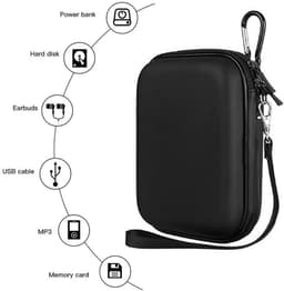 Oneay Schokbestendige zwarte beschermhoes / harde koffer / tas / harde schijfbehuizing voor 2,5 inch draagbare externe harde schijf — thumbnail 4
