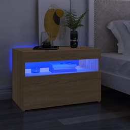 TV-Meubel met LED Verlichting Sonoma Eiken 60x35x40 cm - Stijlvolle Kast voor Multimedia — thumbnail 3