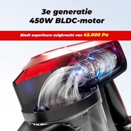 Steelstofzuiger Draadloos – 500W Krachtige Stofzuiger – 50.000Pa Zuigkracht – Verwijderbare Accu – LED Display – HEPA Filter – Handstofzuiger – Voor Vloeren, Tapijt & Huisdieren — thumbnail 2