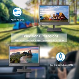 17 inch (43,2 cm) LED TV met 12V Aansluiting - HDMI, USB, VGA - Ideaal voor Caravan of Boot — thumbnail 5