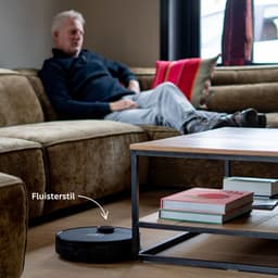 TONIHOMI® M30 - Robotstofzuiger met dweilfunctie - Robotstofzuiger met laadstation - LDS Laser navigatie - Robotstofzuiger huisdieren - Dweilrobot - Robotstofzuiger met app - Zwart — thumbnail 2