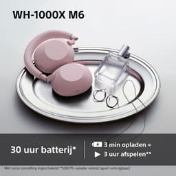 Sony WH-1000XM6 - Draadloze koptelefoon met Noise Cancelling - Roze — thumbnail 17