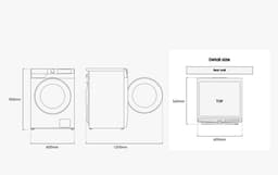 Samsung WW90DG6G94LBU4 wasmachine - voorlader - 9 kilo - A label - autodosering — thumbnail 7