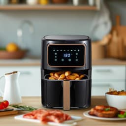 SAVI® Airfryer XXL - Mini-oven - Heteluchtfriteuse - Zwart - 36cm x 40cm x 36cm — thumbnail 8