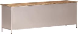 Tv-kast Mangohout - Dressoir Robuust - Woonkamer Opbergen - Fietskettingwiel Deuren - 120x30x40 cm - Bruin — thumbnail 5