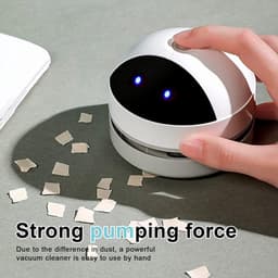 Mini desktop stofzuiger - Kruimelzuiger - Toetsenbord Stofzuiger - Draadloze stofzuiger - Handstofzuiger - Kleine Stofzuiger - USB oplaadbaar - voor bureau, kantoor, auto, kussen en toetsenbord — thumbnail 2