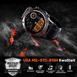 Synyq GPS Pro - GPS Smartwatch Heren - 51mm - AMOLED Scherm - 3 Bandjes - 5ATM Waterdicht - Belfunctie - 170+ Sportmodi - Stappenteller - Hartslag, Slaapmeter - Smartwatch Heren - Horloge Heren - Sport Horloge - IOS & Android — thumbnail 8