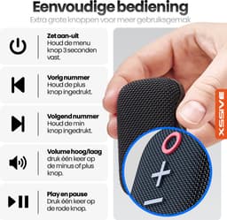 Xssive BS14 Draagbare Bluetooth Speaker met Magnetische Clip - Mini Bluetooth Speaker - Handsfree Bellen - Geschikt voor Wandelen, Onderweg, Fiets & Outdoor — thumbnail 6