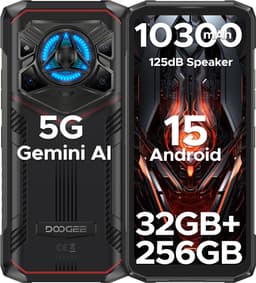 DOOGEE Blade 20 Play 5G - Robuuste Smartphone - Robuuste Telefoon - 32GB RAM + 256GB ROM - 10300mAh / 33W - Dimensity 7050 - 125dB Luidsprekers -Effect Lumière LED - Android 15 - Gemini AI -Zilver — thumbnail 1