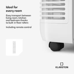 Klarstein Mobiele airconditioner met luchtafvoerslang, 3-in-1 airconditioner met ventilator, luchtontvochtiger & nachtmodus, Kleine & draagbare airconditioner voor thuis & op kantoor, Laag verbruik, 12000 BTU,35 kW - voor Kantoor — thumbnail 10