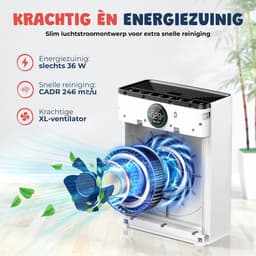 JC Pets Luchtreiniger / Air purifier met HEPA 13 Filter en Voorfilter - Huisdiermodus & App - Luchtfilter tegen Haren, Kattenbakgeur, Allergieën, Huisstofmijt en Hooikoorts - Luchtkwaliteitsindicator - Ruimtes tot 100 m²- CADR 246 m³/h — thumbnail 4