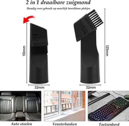Knaak Stofzuiger Hulpstukken Set - 6-delig - Universeel - Geschikt Voor Miele, Philips, AEG & Meer — thumbnail 7
