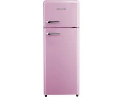 Helvetia Retro Koelvriescombinatie HRDPER206EP1 - Rétro Rose - 144 cm Hoog - 4ster Vriezer - Vintage - 206 Liter