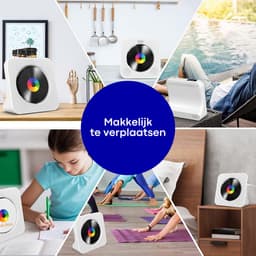 Vizual CD Speler - Compact 3-in-1 met CD, Radio en Bluetooth – Draagbare CD-Speler met HiFi Speakers, FM Radio, LCD Scherm en USB ingang — thumbnail 7