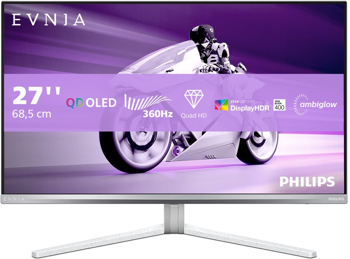 Philips 27M2N8500 - Ultrawide QD-OLED Gaming Monitor - AI-Ambiglow - HDR400 - 360hz - 27 inch — afbeelding 1