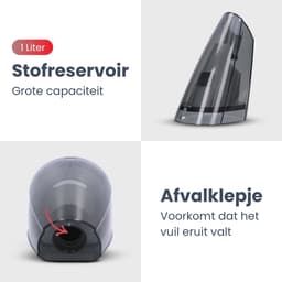 Hiton Kruimeldief - Kruimeldief snoerloos - Handstofzuiger - Auto stofzuiger - Kruimelzuiger - 4 opzetstukken — thumbnail 6