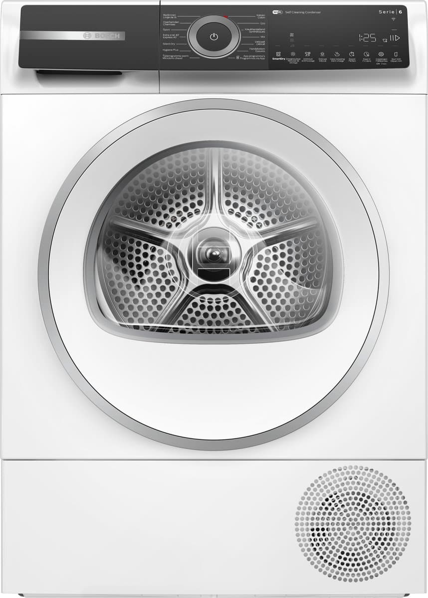 Bosch WQH246DCFG Serie 6 - Wasdroger - Warmtepompdroger - 9 kg - Wit - Blijvend energiezuinig door Zelfreinigende condensor - Droogt zoals jij wilt met Auto Dry - Zeer stil - NL/FR Display — afbeelding 1
