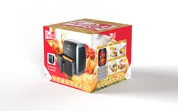 FRITEL Airfryer SnackTastic® 5804 – Airfryer / Heteluchtfriteuse 3,2L – 1450W – Voor 2-5 Personen – Digitaal Touchscreen – 8 Programma’s – Compact – Soft Leder Look – Zwart — thumbnail 6