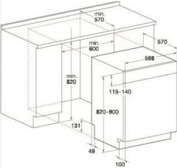 vaatwasser 60cm 14 couverts 46db integreerbaar met hoofdband - whirlpool - wbc3c26 — thumbnail 13