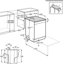 AEG FFB53937ZM 6000 serie SatelliteClean® - Vrijstaande vaatwasser — thumbnail 8