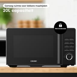 COOK-IT Vrijstaande Magnetron - 20L - 11 Sterktes - 8 Kookprogamma's - Nieuw Model - Microwave — thumbnail 5