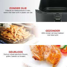 Bourgini Slimfit Airfryer Pure XL - Heteluchtfriteuse - 5 liter - 1500W - PFAS vrij — thumbnail 10